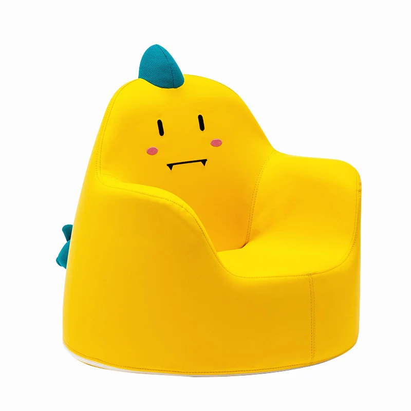 Contemporary Creative Kids Cartoon Animal PU Leather Foam Rabbit Bear Dinosaur Low Stool Backrest Armrest For Dining Room