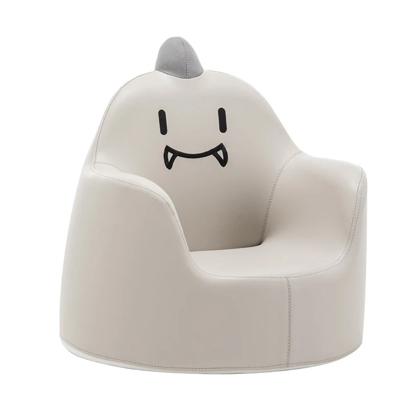 Contemporary Creative Kids Cartoon Animal PU Leather Foam Rabbit Bear Dinosaur Low Stool Backrest Armrest For Dining Room