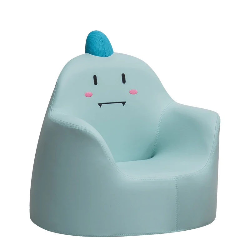 Contemporary Creative Kids Cartoon Animal PU Leather Foam Rabbit Bear Dinosaur Low Stool Backrest Armrest For Dining Room