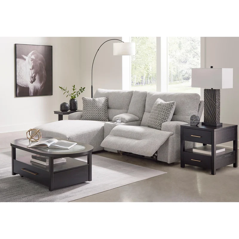 Signature Design by Ashley Acklen Place 93605S5 3 pc Power Reclining Sectional Sofa with Chaise