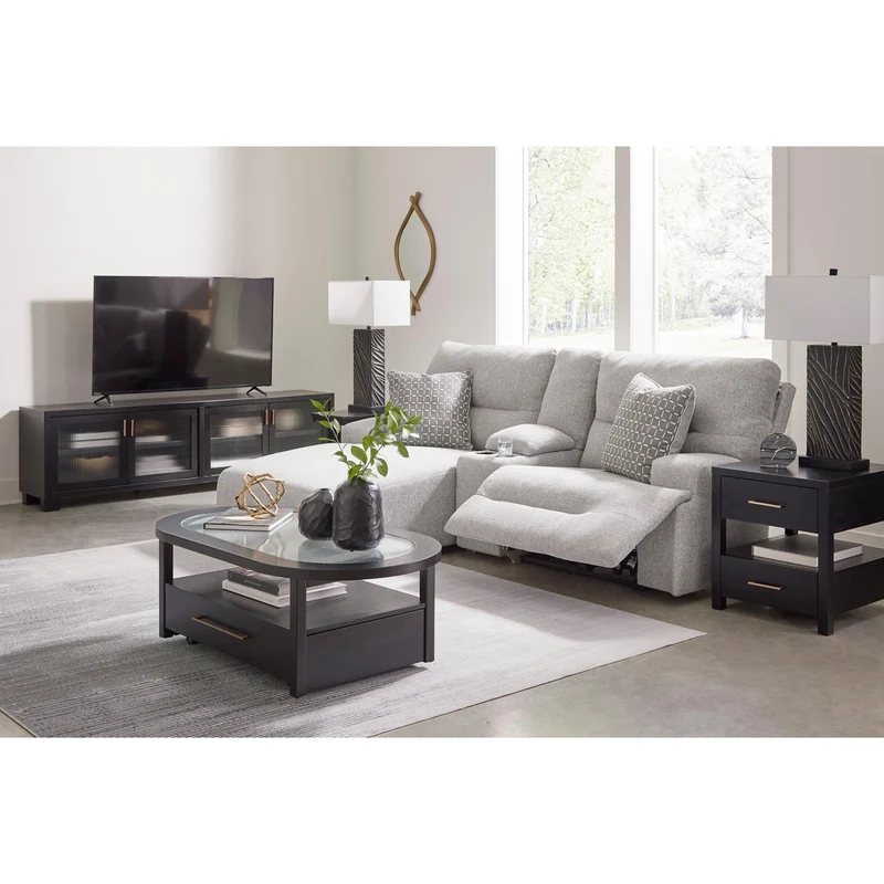 Signature Design by Ashley Acklen Place 93605S5 3 pc Power Reclining Sectional Sofa with Chaise