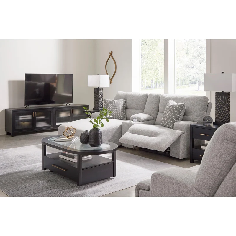 Signature Design by Ashley Acklen Place 93605S5 3 pc Power Reclining Sectional Sofa with Chaise