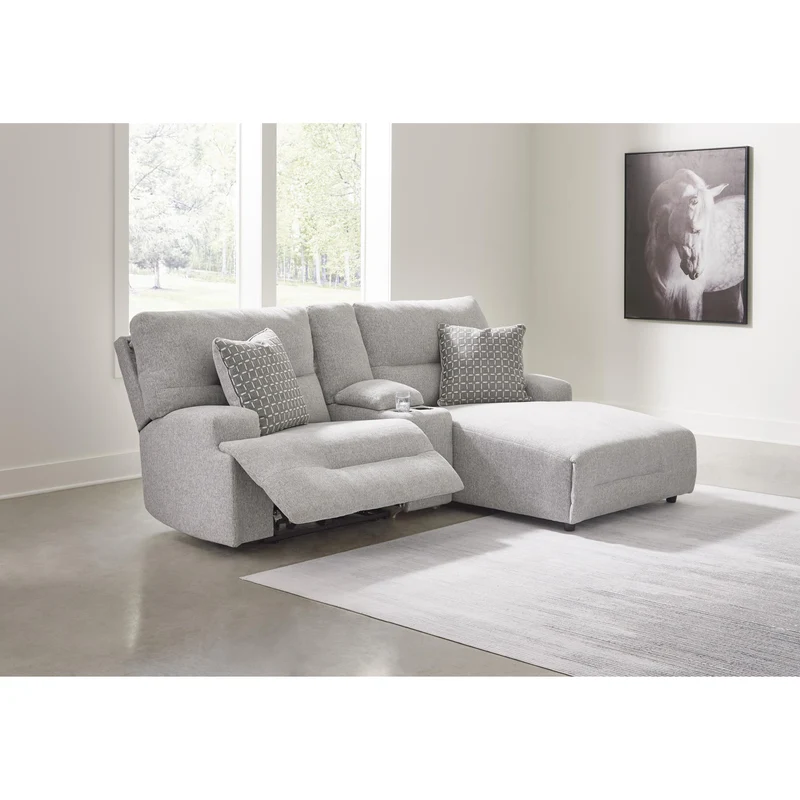 Signature Design by Ashley Acklen Place 93605S4 3 pc Power Reclining Sectional Sofa with Chaise