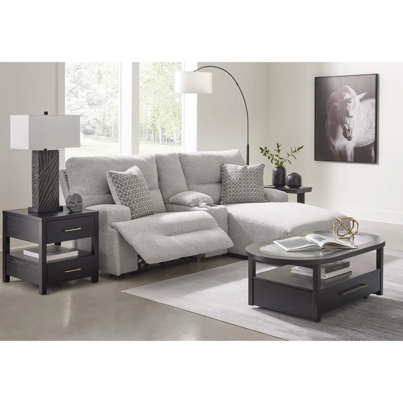 Signature Design by Ashley Acklen Place 93605S4 3 pc Power Reclining Sectional Sofa with Chaise