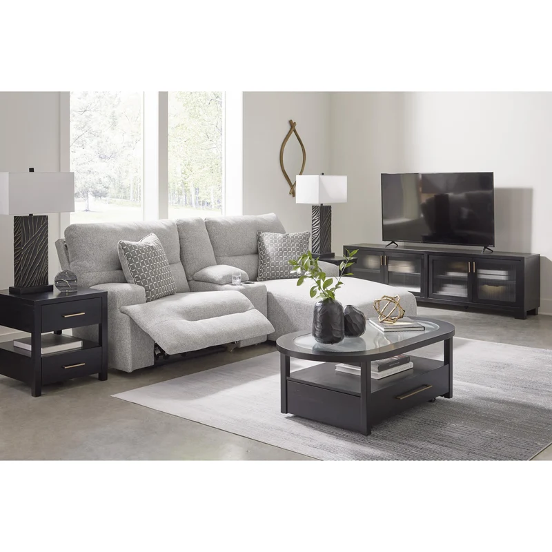 Signature Design by Ashley Acklen Place 93605S4 3 pc Power Reclining Sectional Sofa with Chaise