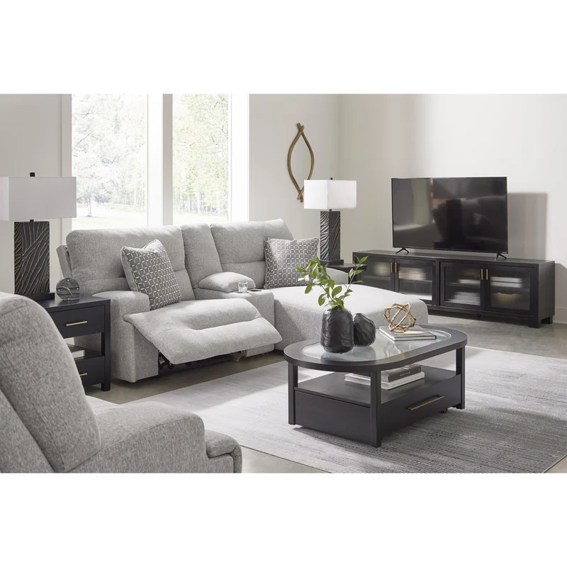 Signature Design by Ashley Acklen Place 93605S4 3 pc Power Reclining Sectional Sofa with Chaise