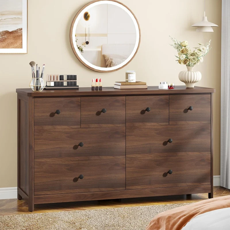 Vabches 8 Drawer Changing Table Dresser for Bedroom