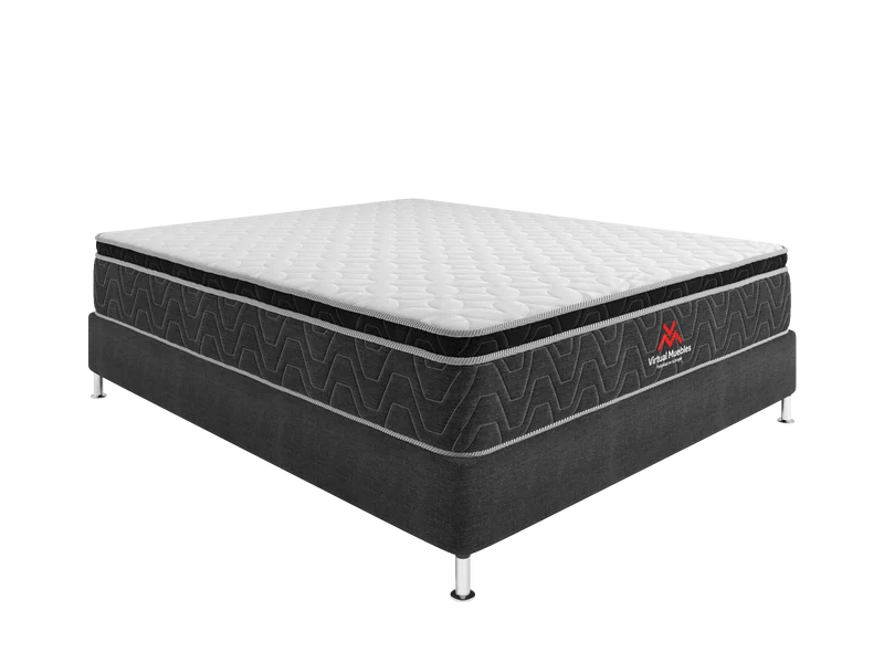 Combo Atlantis de Cama y Colchón Queen para Habitación