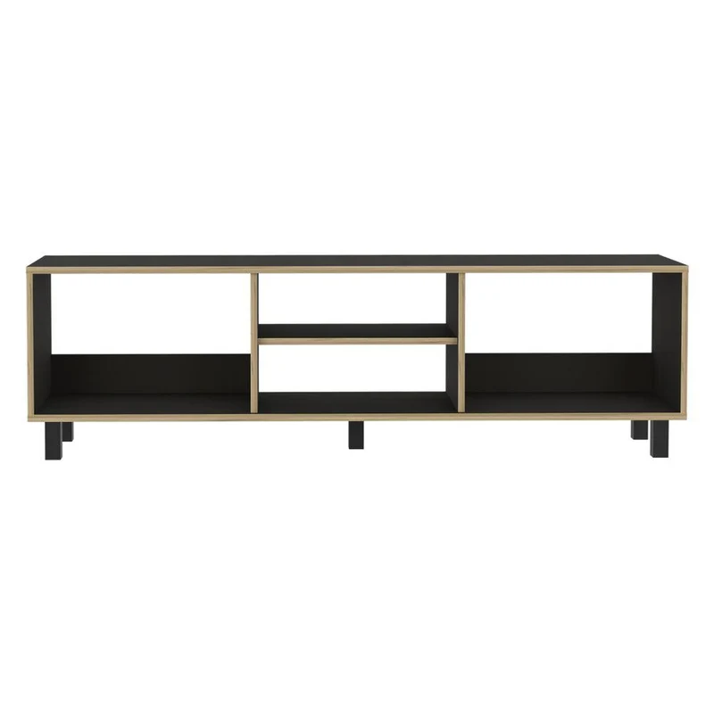 Mueble Multiusos Túnez, Wengue y Café Claro para Televisor hasta 70 Pulgadas