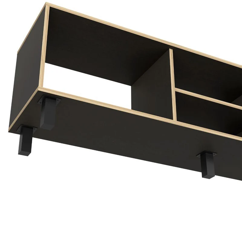 Mueble Multiusos Túnez, Wengue y Café Claro para Televisor hasta 70 Pulgadas