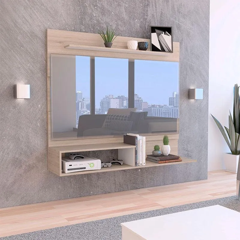 Mueble Multiusos Beijing, Cartagena y Blanco, con Espacio para Televisor de hasta 55 Pulgadas