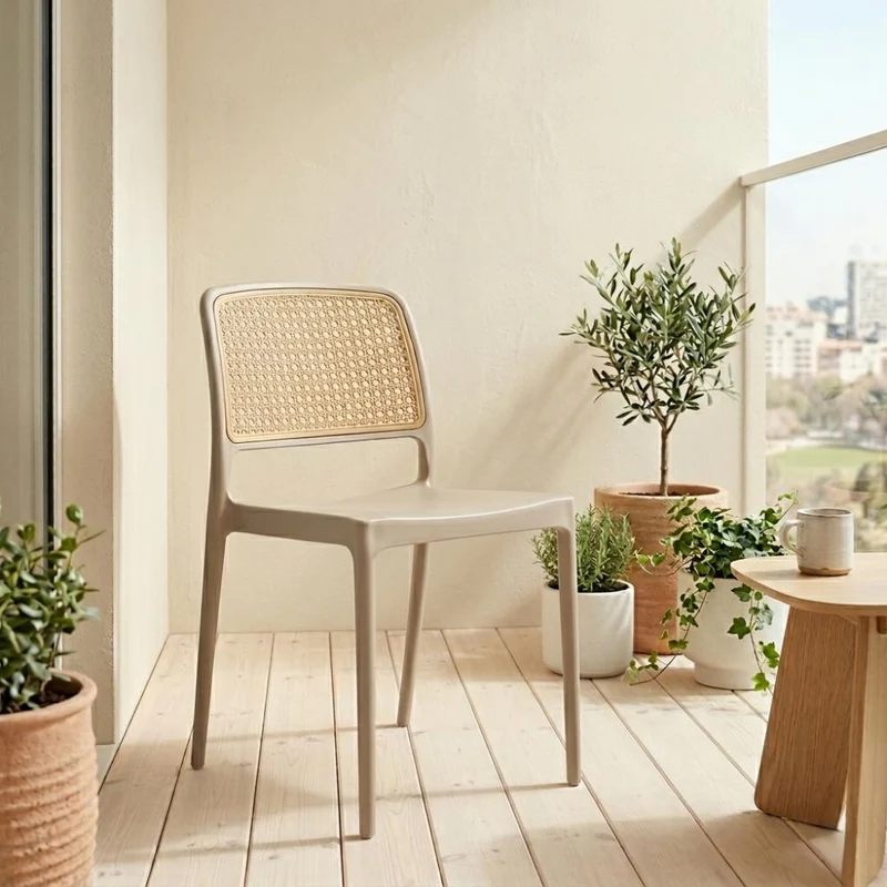 Silla Texas, Color Taupe y Beige, con Espaldar Transpirable