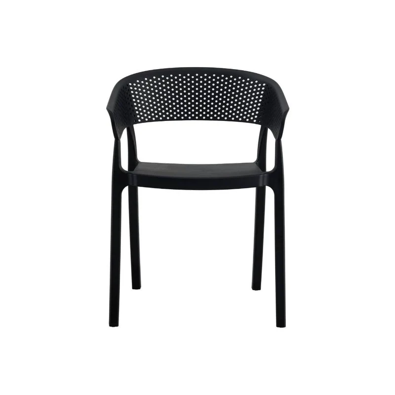 Silla Manaos, Negro, con Espaldar Minimalista y Diseño Moderno