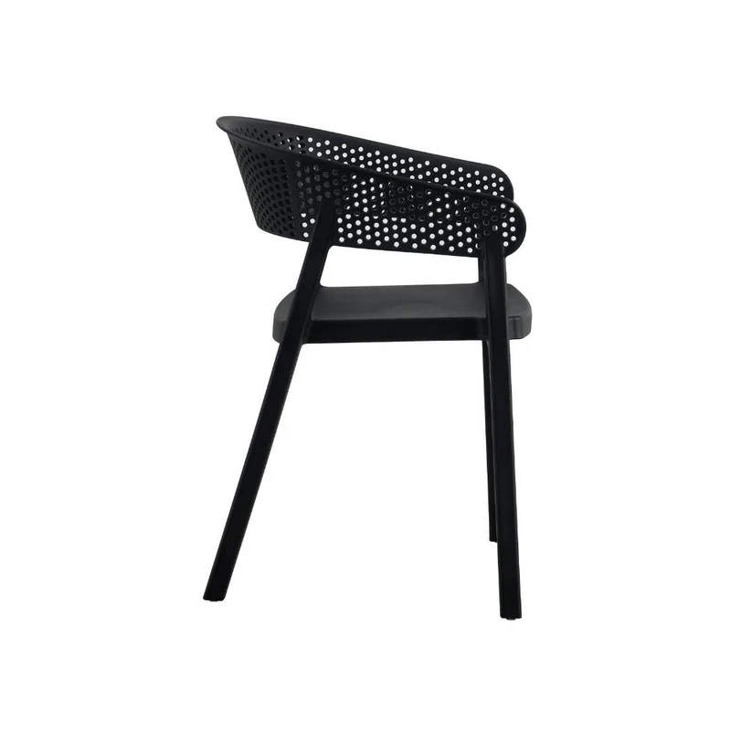 Silla Manaos, Negro, con Espaldar Minimalista y Diseño Moderno