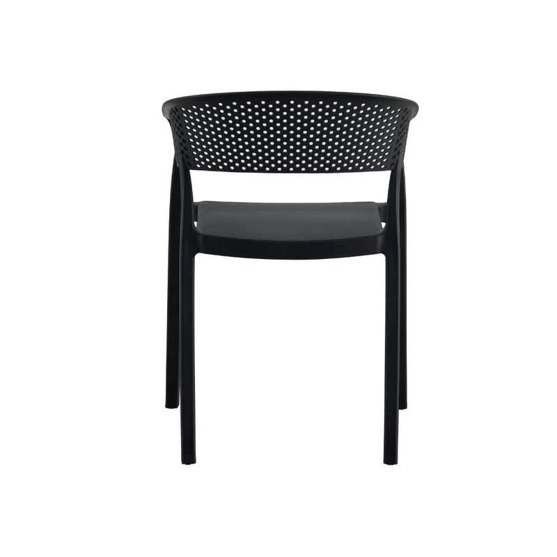 Silla Manaos, Negro, con Espaldar Minimalista y Diseño Moderno