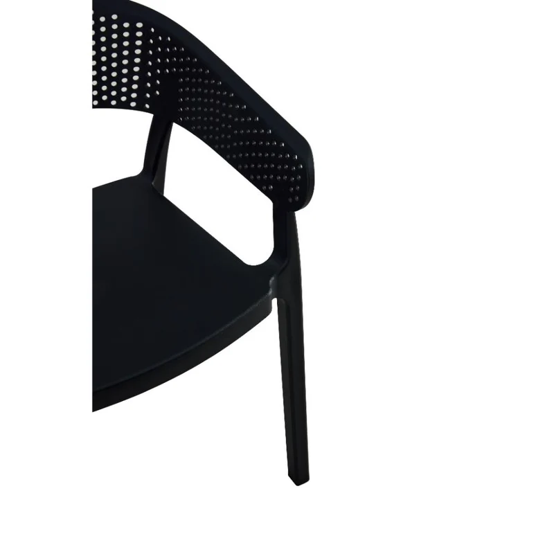 Silla Manaos, Negro, con Espaldar Minimalista y Diseño Moderno