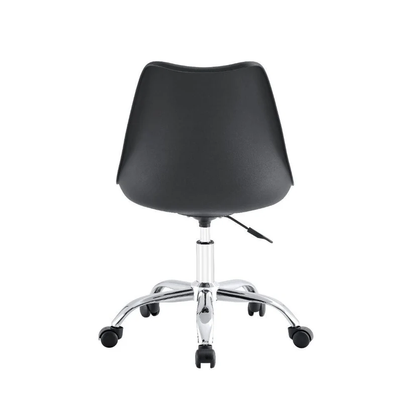 Silla de Escritorio Jetix, Negro, Giratoria y acolchada con base metálica