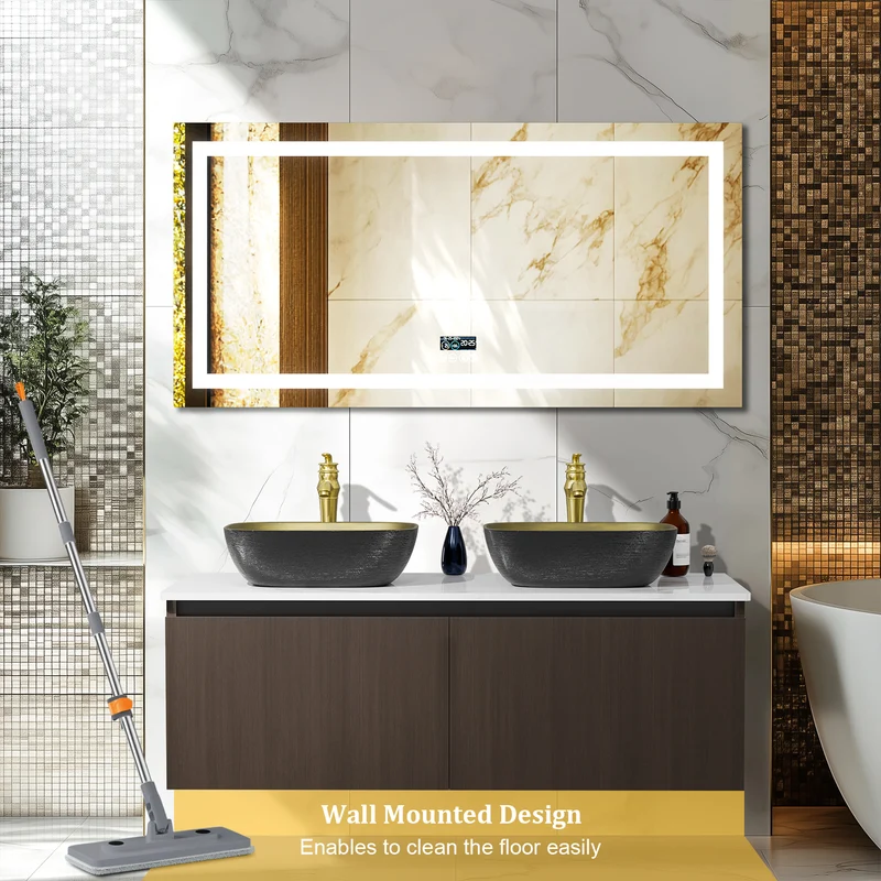 LUVODI Floating Bathroom Vanity Set: Vintage Wall Bathroom Vanity Sink with Doors ( Mirror not Included)