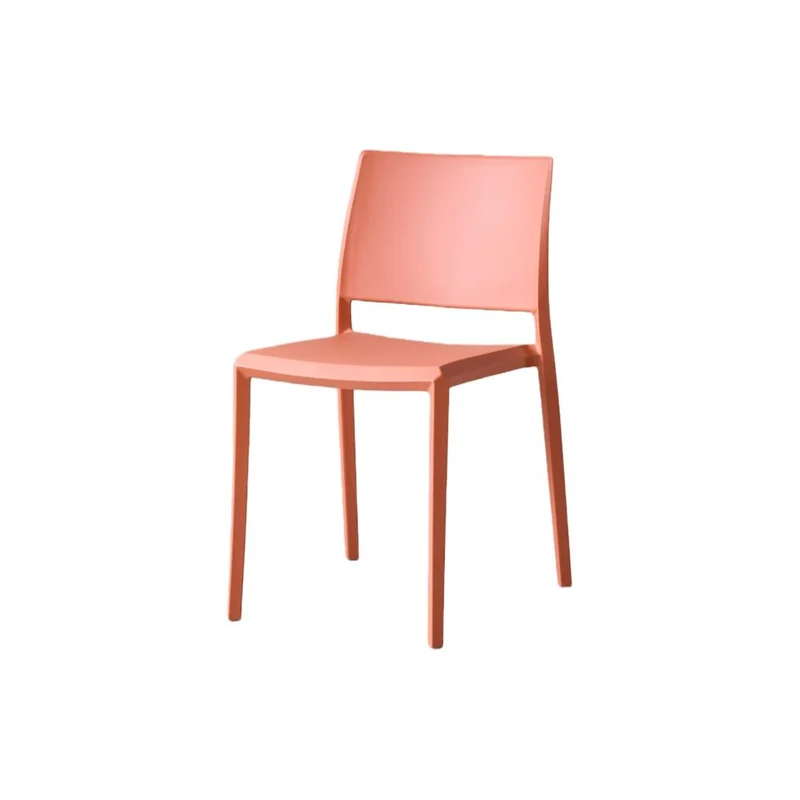 Silla Toledo, Color Terracota, con Espaldar Liso y Cuadrado, Diseño Moderno