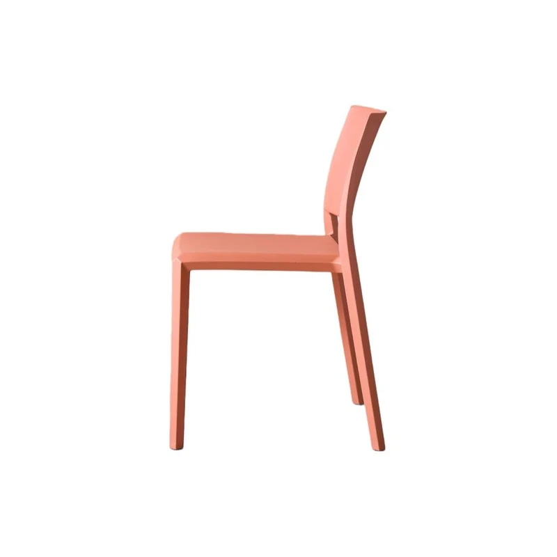 Silla Toledo, Color Terracota, con Espaldar Liso y Cuadrado, Diseño Moderno
