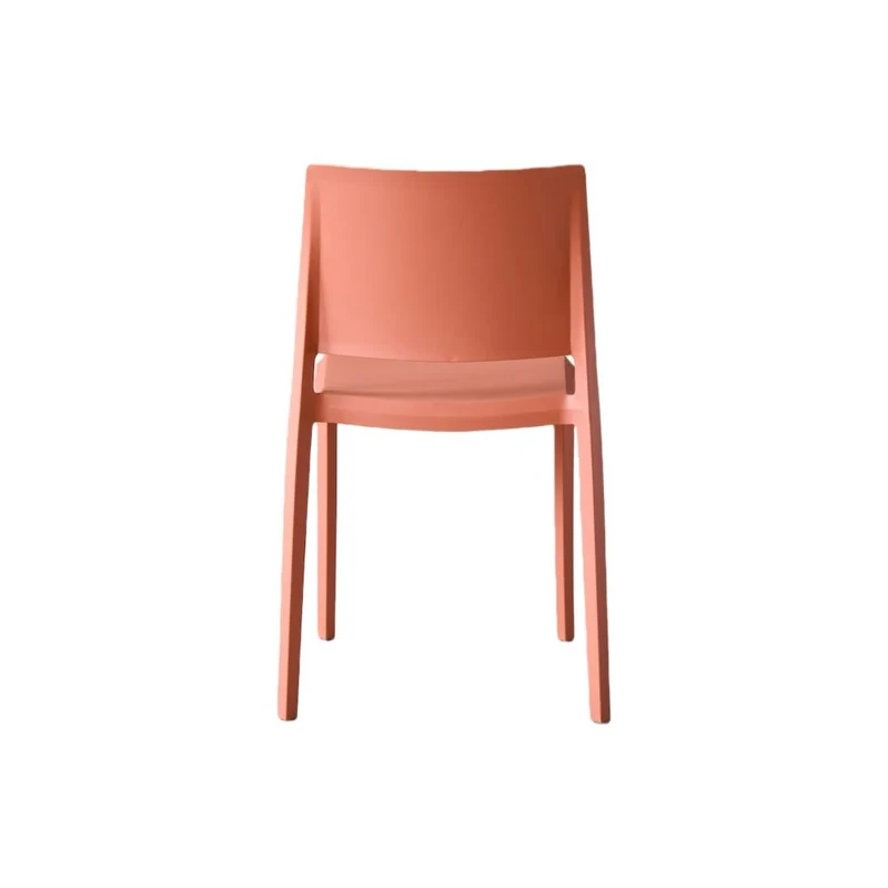 Silla Toledo, Color Terracota, con Espaldar Liso y Cuadrado, Diseño Moderno