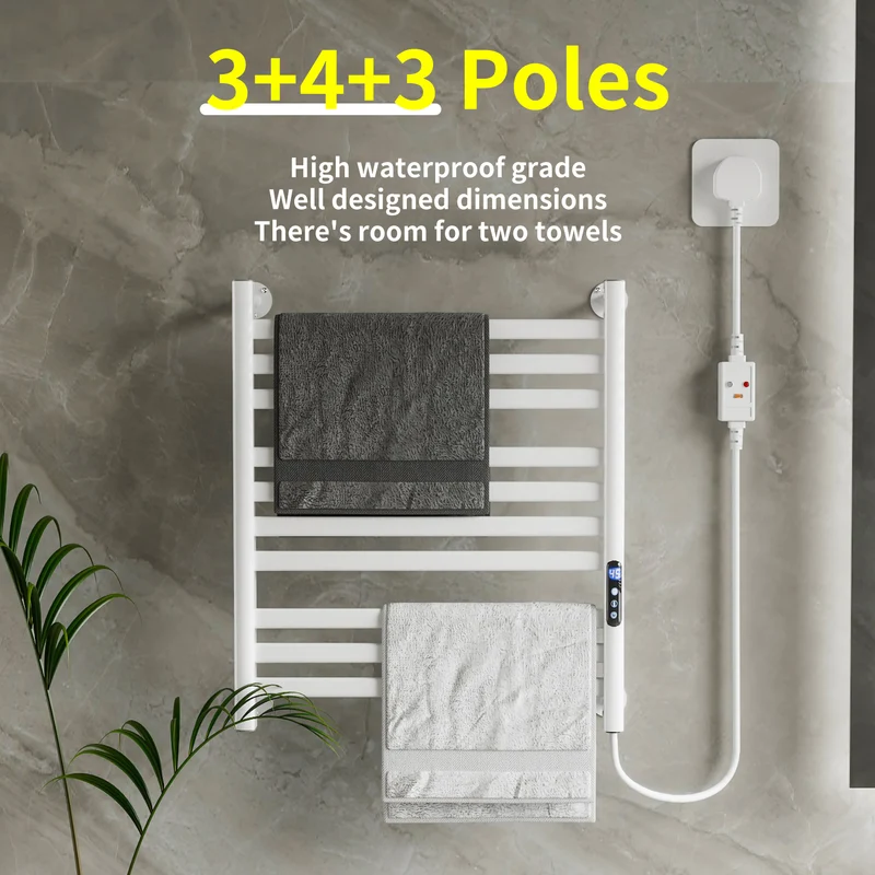 LUVODI Towel Warmer Rack: IP44 Aluminum Alloy Electric Towel Dryer Warmer for Bathroom