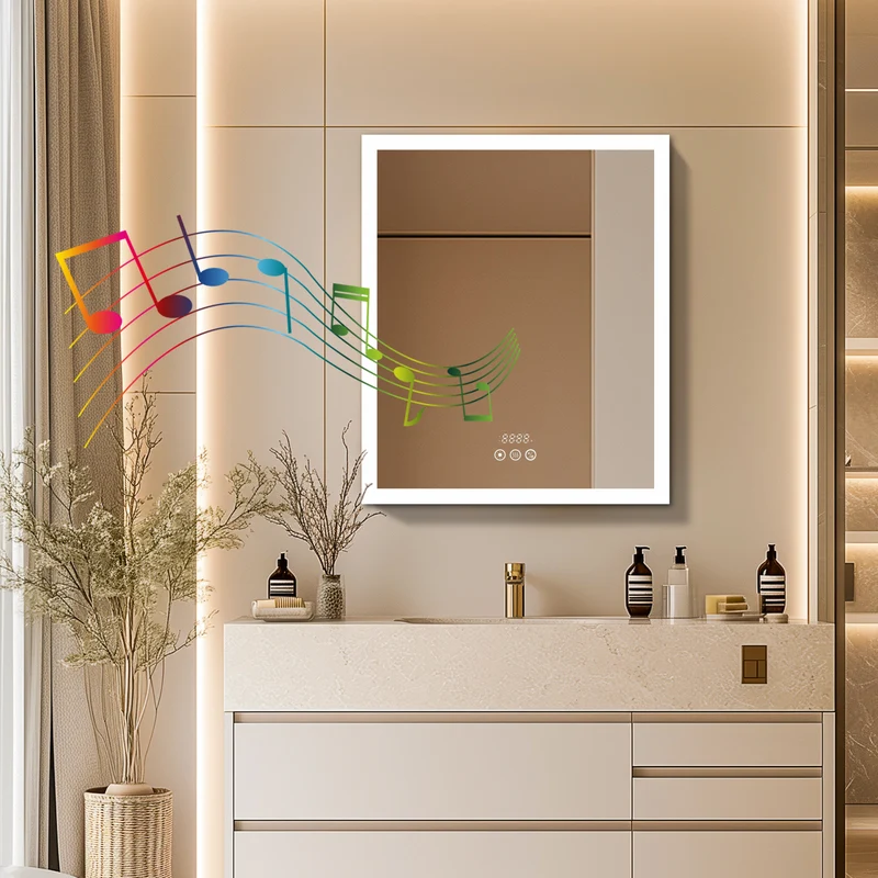 LUVODI LED Bluetooth Bathroom Mirror Cabinet, 500x600mm, 600x700mm, 3 colors, defogging