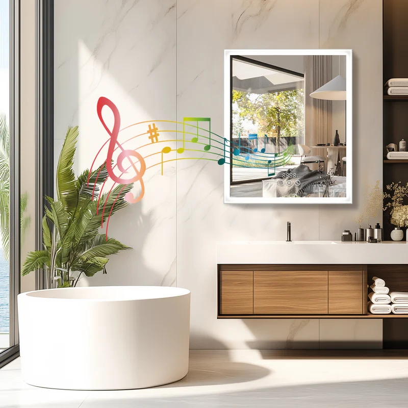 LUVODI LED Bluetooth Bathroom Mirror Cabinet, 500x600mm, 600x700mm, 3 colors, defogging
