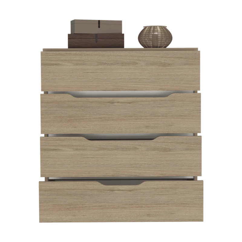 Organizador Zory, Beige y Blanco, con Cuatro Cajones