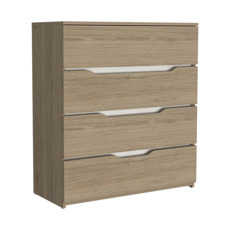 Organizador Zory, Beige y Blanco, con Cuatro Cajones