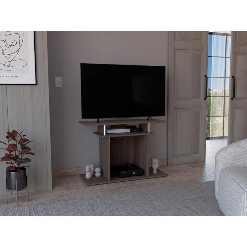 Mesa para TV Lisboa, Avellana, con Espacio para Televisor de hasta 40 Pulgadas