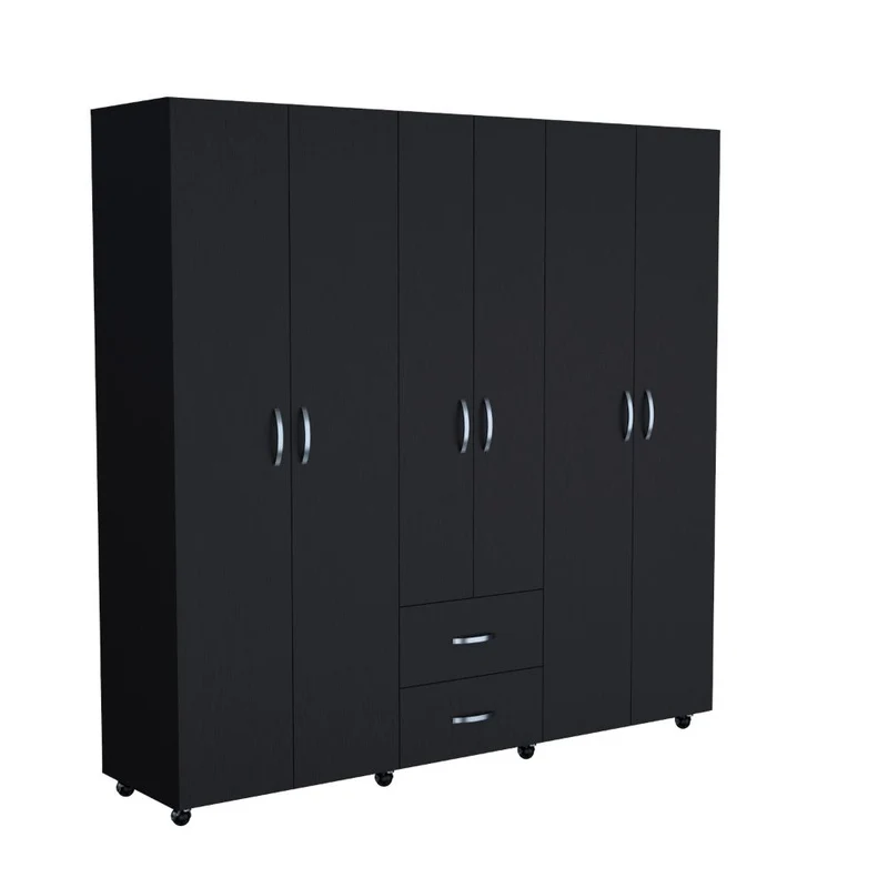 Closet Barin 200x200, Wengue, Con Cuatro Puertas Abatibles