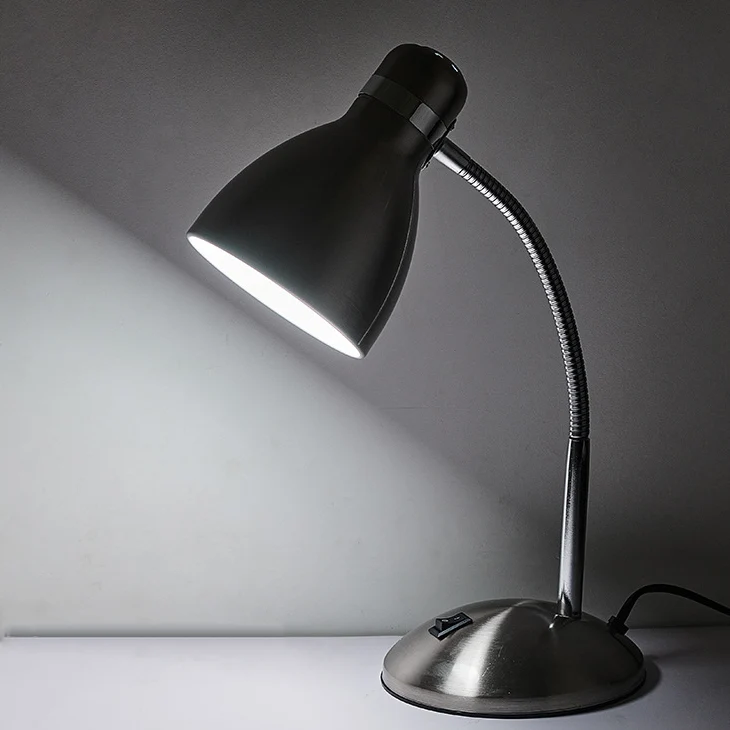 Modern Transitional Iron Conic Round Adjustable 1-Light Desk Lamp For Study