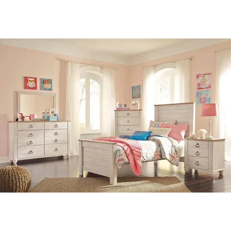 Signature Design by Ashley Willowton B267 4 pc Twin Panel Bedroom Set