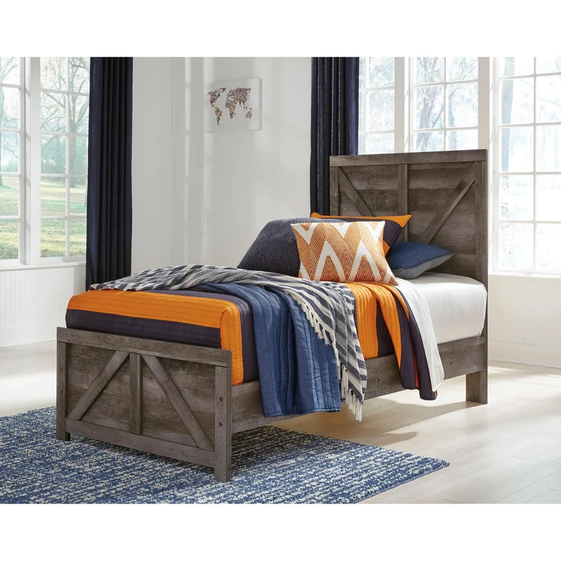 Signature Design by Ashley Wynnlow B440 6 pc Twin Crossbuck Panel Bedroom Set