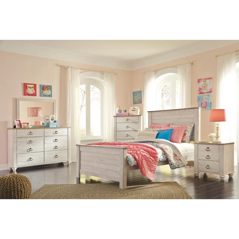 Signature Design by Ashley Willowton B267 7 pc Full Panel Bedroom Set
