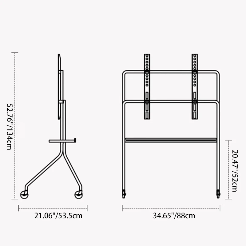 Contemporary Nordic Rectangle Rubberwood Stainless Steel Side Table 2 - Tier For Living Room