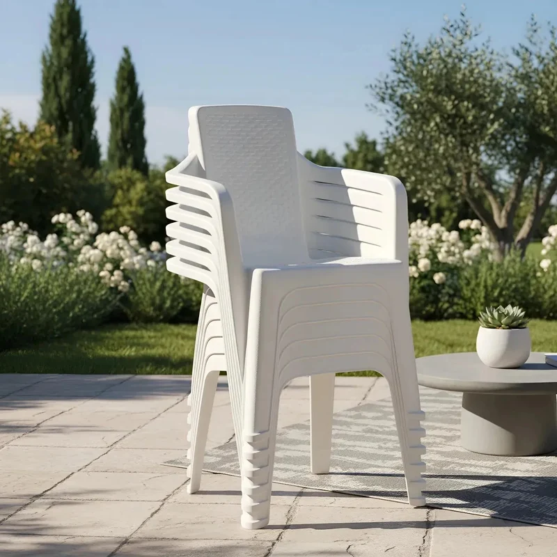 Silla Eterna con Brazos Pack x 6 und Blanco Arena