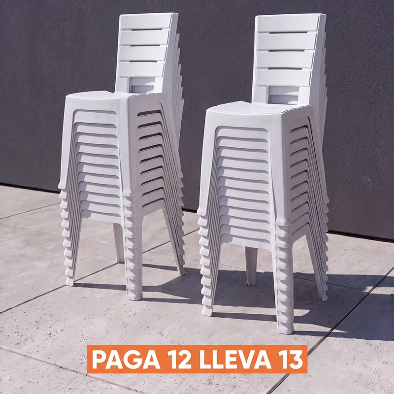 Silla Barú sin Brazos Paga 12 Lleva 13 Gris Hielo