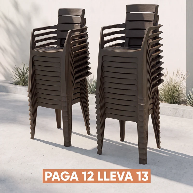 Silla Barú con Brazos Paga 12 Lleva 13 Wengue