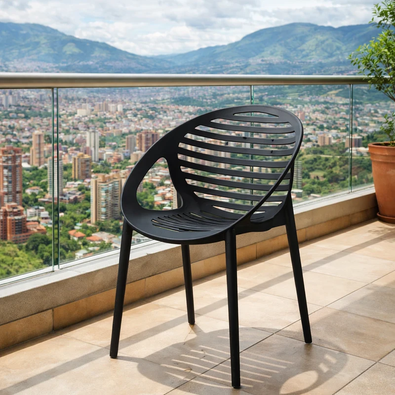 Set de 2 Sillas Tokio con Brazos, Color Negro, con Espaldar y Diseño Moderno