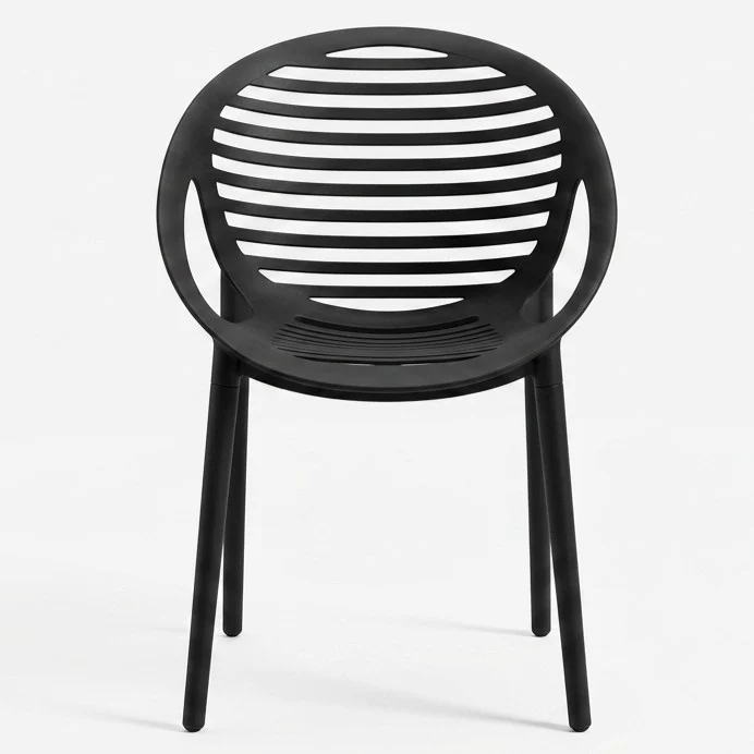 Set de 2 Sillas Tokio con Brazos, Color Negro, con Espaldar y Diseño Moderno