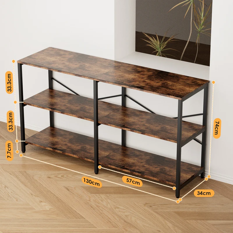 Bufetera Rustica Urzal para Sala 130x33x74 cm. Mueble para Sala. Estante Organizador de Madera.