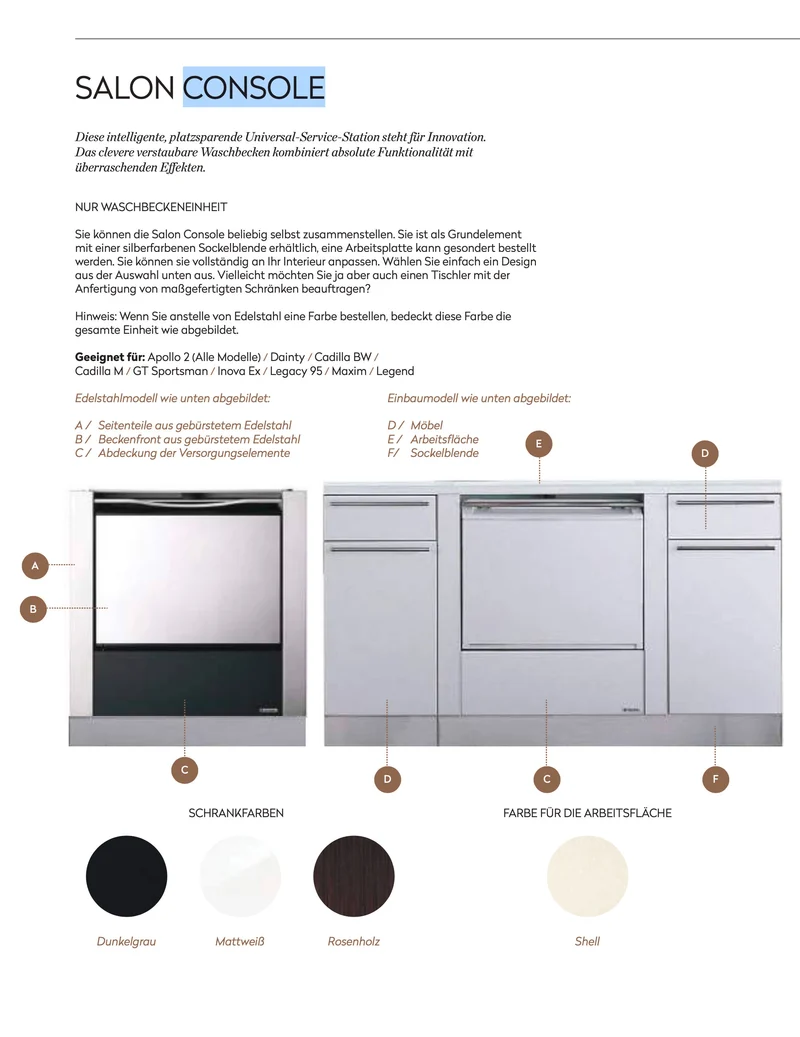 Salondesign24 Ausklappbares Friseurwaschbecken Flex - Einzigartige Platzsparlösung