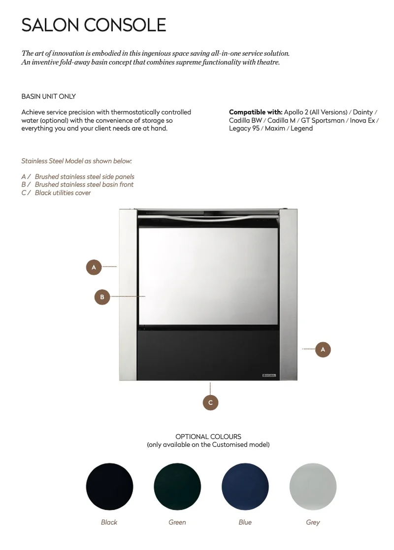 Salondesign24 Ausklappbares Friseurwaschbecken Flex - Einzigartige Platzsparlösung