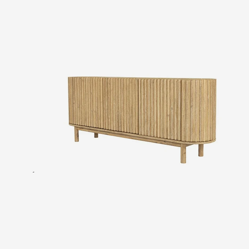 Natural solid wood sideboard, 200 cm