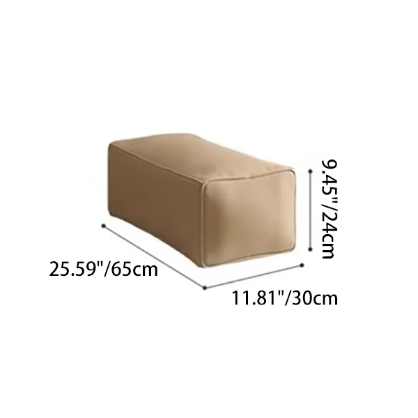 Contemporary Retro Microfiber Leather EPS Semicircular Bean Bag Lazy Sofa Footrest Backrest For Living Room