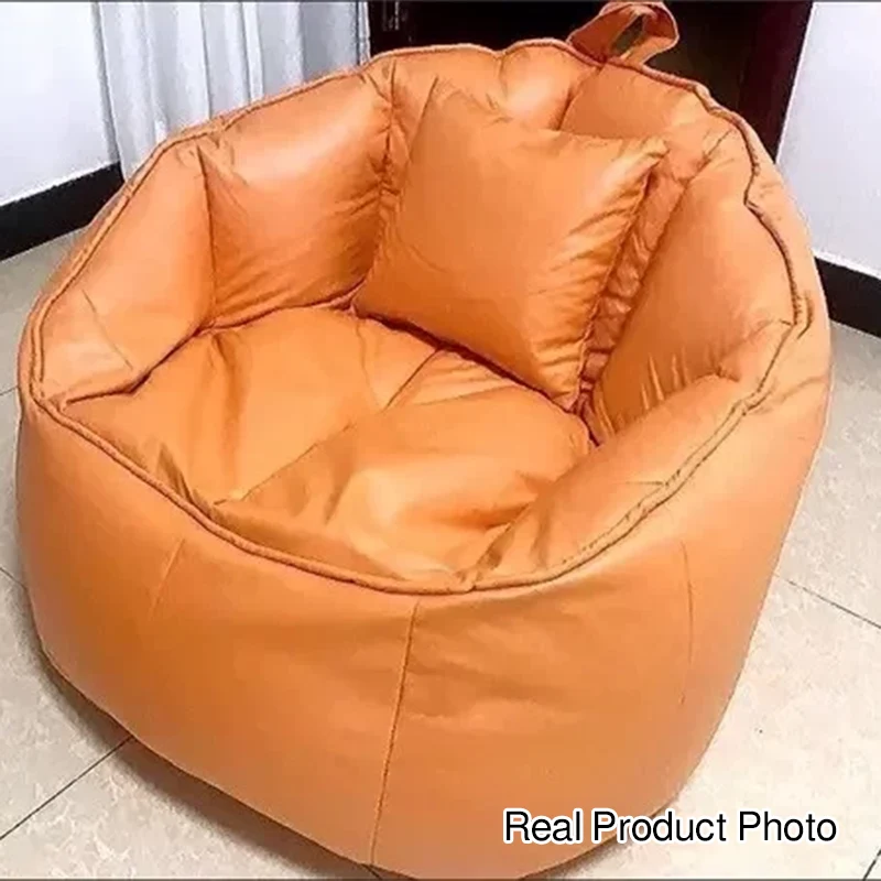 Contemporary Scandinavian Round Synthetic Fabric Accent Chair Backrest For Living Room