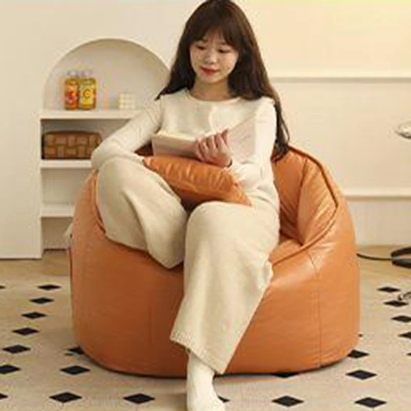 Contemporary Scandinavian Round Synthetic Fabric Accent Chair Backrest For Living Room