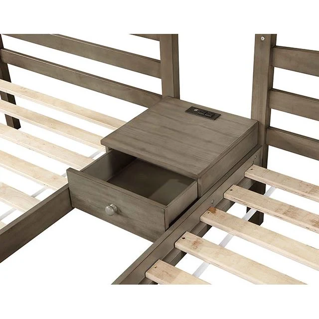 Furniture of America Hortense FOA-BK659GY Triple Twin Bed